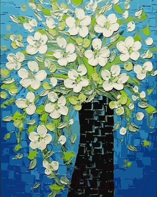Картина по номерам Picasso Белые цветы (PC4050133)