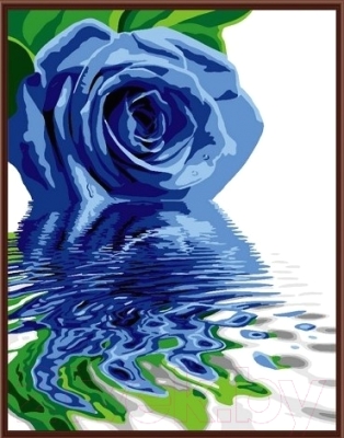 Картина по номерам Picasso Голубая роза на цветном холсте (PP4050040)