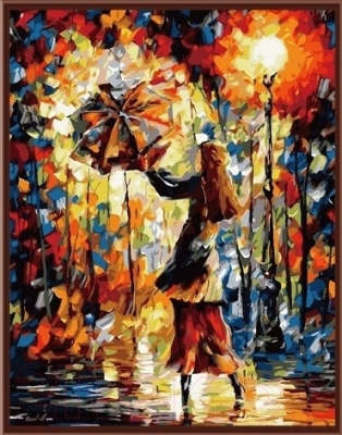 Картина по номерам Picasso Осенний дождь на цветном холсте (PP4050043)