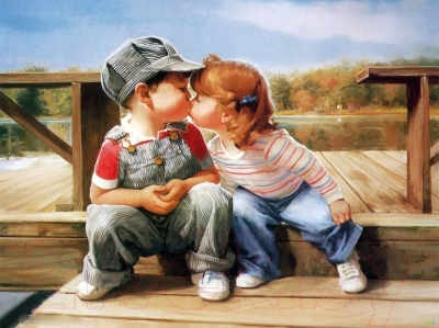 Картина по номерам Truehearted Детский поцелуй (HB4050230)