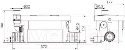 Канализационная установка Wilo HiDrainlift 3-24 (4191678)