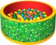Сухой бассейн Romana Веселая полянка ДМФ-МК-02.51.01 (150 шариков, зеленый/красный) - 
