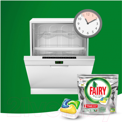 Капсулы для посудомоечных машин Fairy Platinum All in One Лимон (18шт)