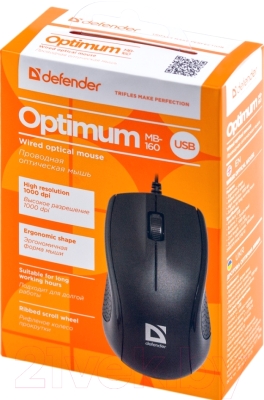 Мышь Defender Optimum MB-160 / 52160 (черный)