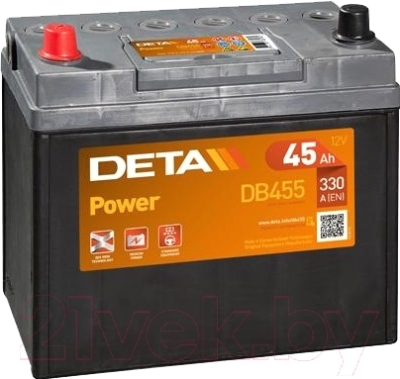 Автомобильный аккумулятор Deta Power DB455 (45 А/ч)