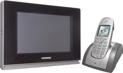 Видеодомофон Commax CDV-1020AQ (черный, + трубка CDT180)