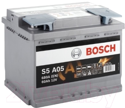Автомобильный аккумулятор Bosch S5 AGM 005 560901068 / 0092S5A050 (60 А/ч)