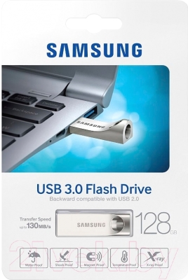 Usb flash накопитель Samsung MUF-128BA/APC (серебристый)