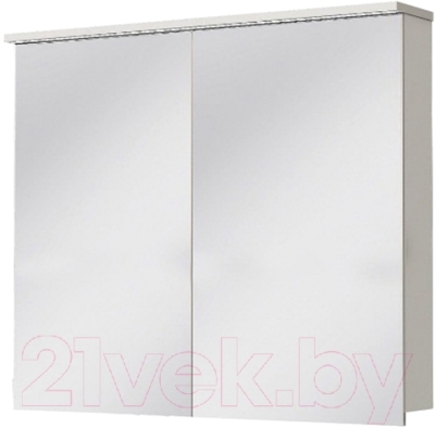 Шкаф с зеркалом для ванной Ювента Monza MnMC-100 (белый)