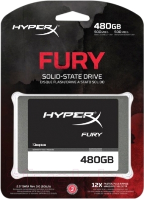 SSD диск Kingston HyperX Fury 480GB (SHFS37A/480G)