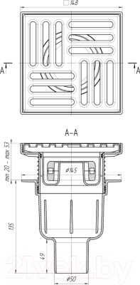 Трап для душа Ани Пласт TQ5712