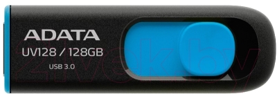 Usb flash накопитель A-data DashDrive UV128 Black/Blue 128GB (AUV128-128G-RBE)