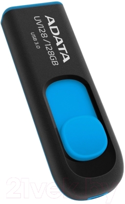 Usb flash накопитель A-data DashDrive UV128 Black/Blue 128GB (AUV128-128G-RBE)