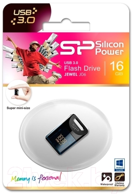 Usb flash накопитель Silicon Power Jewel J06 Dark Blue 16GB (SP016GBUF3J06V1D)