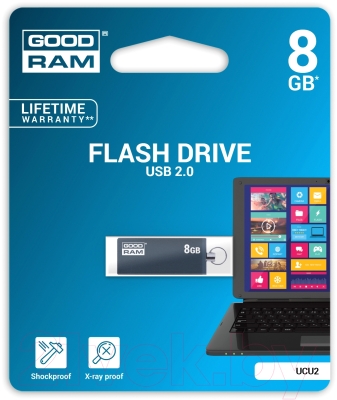 Usb flash накопитель Goodram UCU2 8GB (графитовый) (UCU2-0080E0R11)