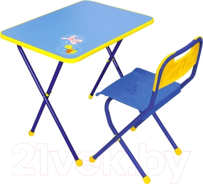 Комплект мебели с детским столом Ника КА1 Алина (голубой)