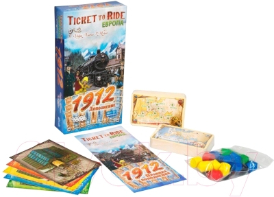Дополнение к настольной игре Мир Хобби Ticket to Ride: Европа / 1912 (дополнение)