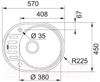 Мойка кухонная Franke Polar PXL 611-57 (101.0443.085)