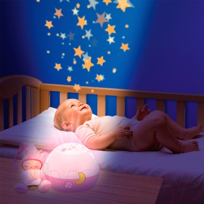 Ночник Chicco Звездный ночник-проектор (розовый)