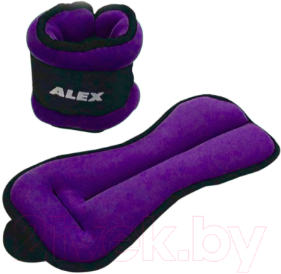 Комплект утяжелителей Alex WT-AHB-1239-2K (1кг, фиолетовый)