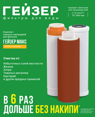 

Комплект картриджей для фильтра, Макс