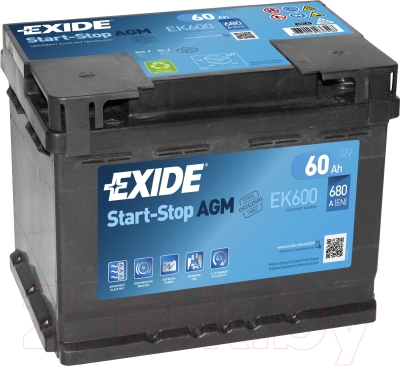 Автомобильный аккумулятор Exide Start-Stop AGM EK600 (60 А/ч)