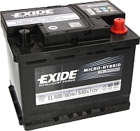 Автомобильный аккумулятор Exide ECM EL600 (60 А/ч) - 