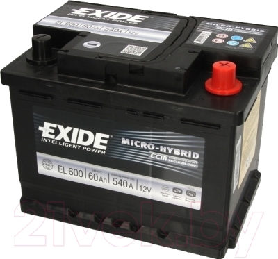 Автомобильный аккумулятор Exide ECM EL600 (60 А/ч)