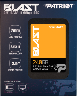 SSD диск Patriot Blast 240GB (PBT240GS25SSDR)