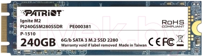 SSD диск Patriot Ignite M.2 240GB (PI240GSM280SSDR)