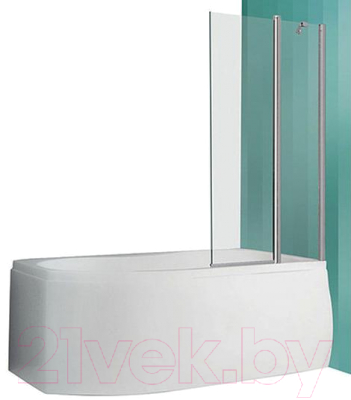 Стеклянная шторка для ванны Roltechnik TV2 (хром/прозрачное стекло)