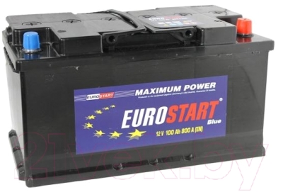 Автомобильный аккумулятор Eurostart Blue R+ 6СТ-100NR (100 А/ч)