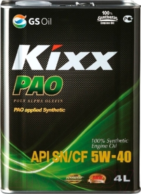Моторное масло Kixx PAO 5W-40 (4л)