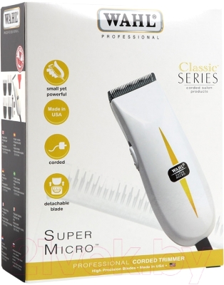 Машинка для стрижки волос Wahl Super Micro 8689-1116 / 4215-0471 (белый)