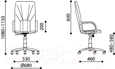 Кресло офисное Nowy Styl Manager Steel Chrome (LE-A)