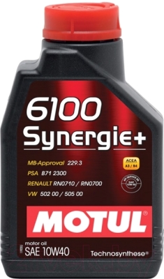 Моторное масло Motul 6100 Synergie + 10W40 / 101488 (2л)