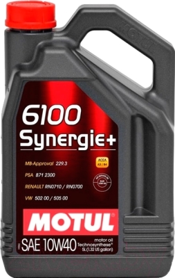 Моторное масло Motul 6100 Synergie + 10W40 / 101493 (5л)