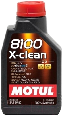 Моторное масло Motul 8100 X-clean 5W40 / 102049 (2л)