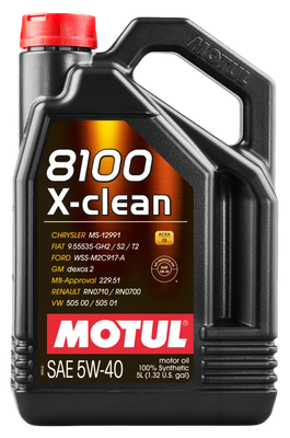 Моторное масло Motul 8100 X-clean 5W40 / 102051 (5л) - 