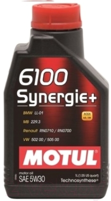 Моторное масло Motul 6100 Synergie + 5W30 / 106521 (1л)