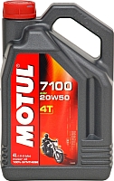 Моторное масло Motul 7100 4T 20W50 / 104104 (4л) - 