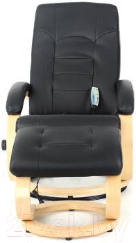 Массажное кресло Calviano Lucaro Recliner с пуфом (черный)