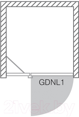 Душевая дверь Roltechnik Elegant Line GDNL1/100 (хром/прозрачное стекло) - схема