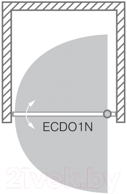 Душевая дверь Roltechnik Exclusive Line ECDO1N/100 (черный/прозрачное стекло)
