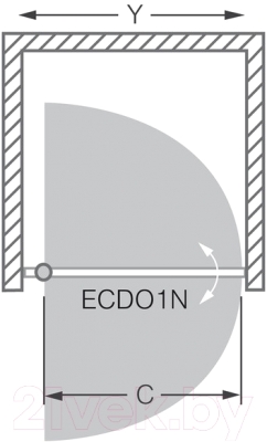 Душевая дверь Roltechnik Exclusive Line ECDO1N/80 (черный/прозрачное стекло)