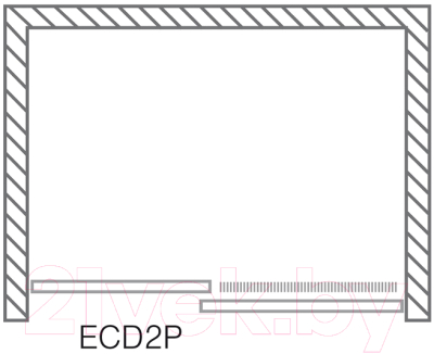 Душевая дверь Roltechnik Exclusive Line ECD2P/120 (черный/прозрачное стекло)