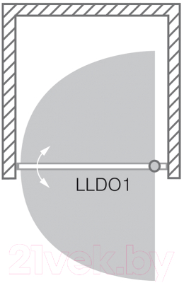 Душевая дверь Roltechnik Lega Line LLDO1/90 (хром/прозрачное стекло)