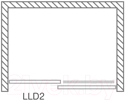 Душевая дверь Roltechnik Lega Line LLD2/140 (хром/прозрачное стекло)