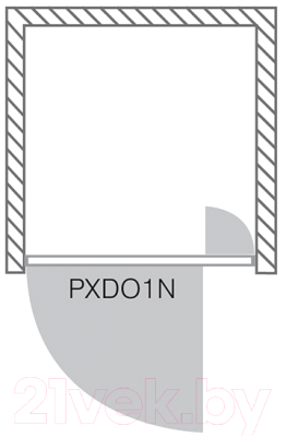 Душевая дверь Roltechnik Proxima Line PXDO1N/100 (хром/матовое стекло)