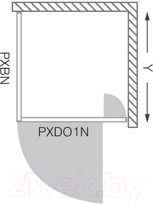 Душевая стенка Roltechnik Proxima Line PXBN/100 (хром/прозрачное стекло)